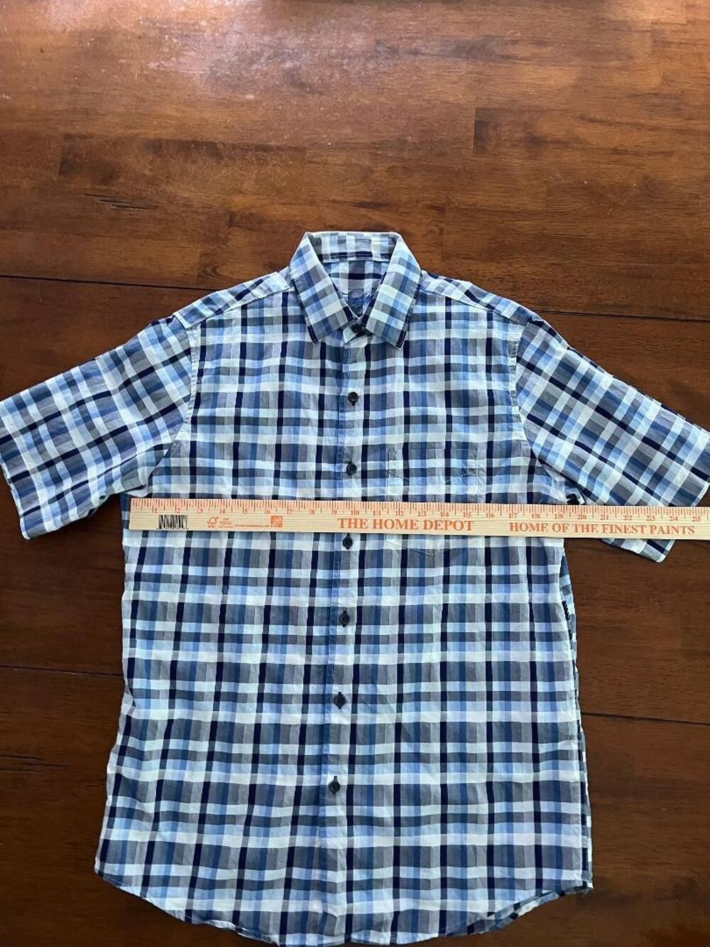 Mens Tasso Elba Short Sleeve Button Up Shirt, Size S